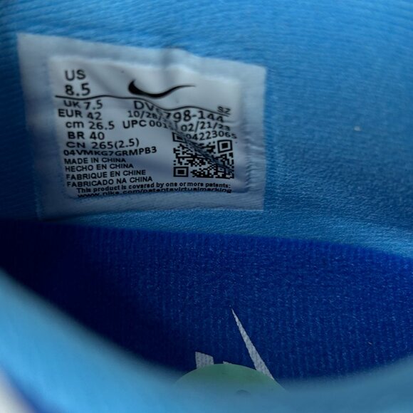 Nike Air Zoom Victory Tour 3 Golf Cleat Shoes Men 8.5 University Blue DV6798-144 - Picture 9 of 12